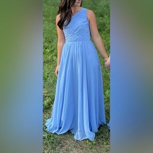 Kennedy Blue Athena Bridesmaid Dress, Size 2, Cornflower Color